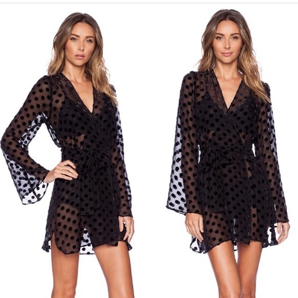 Stone Cold Fox Other - Stone Cold Fox Velvet Dot Robe